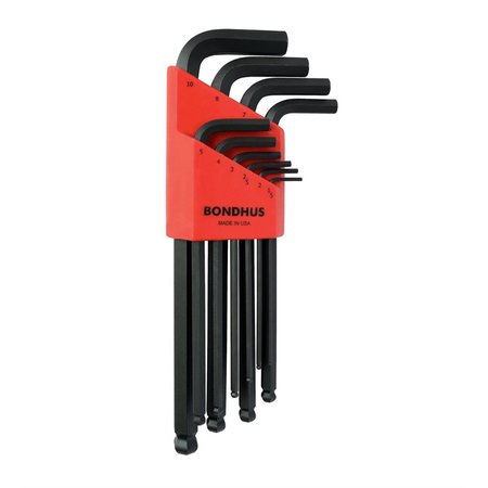 BONDHUS Metric Ball End L-Wrenches Set, 10 Piece BND10990